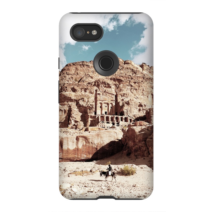 Pixel 3XL StrongFit Petra temple Jordan sandstone landscape by Oana 