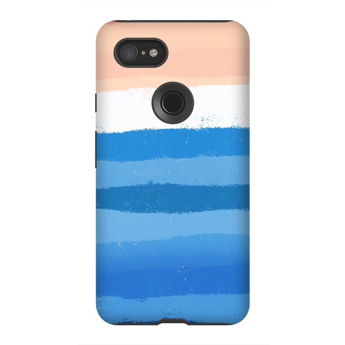 Pixel 3XL StrongFit The calm painted waves by Steve Wade (Swade)