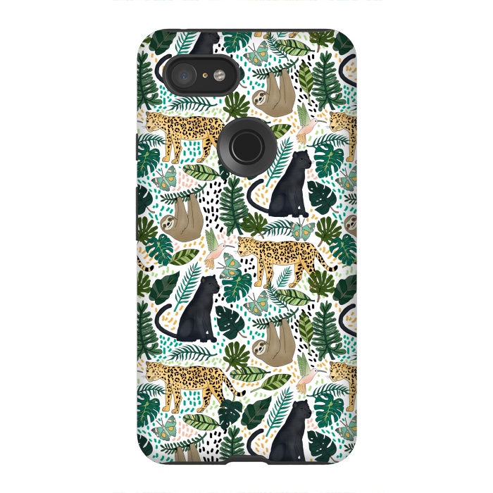 Pixel 3XL StrongFit Emerald Forest Animals by Tangerine-Tane