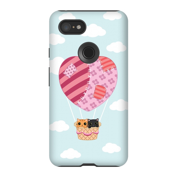 Pixel 3XL StrongFit kitty love by Laura Nagel