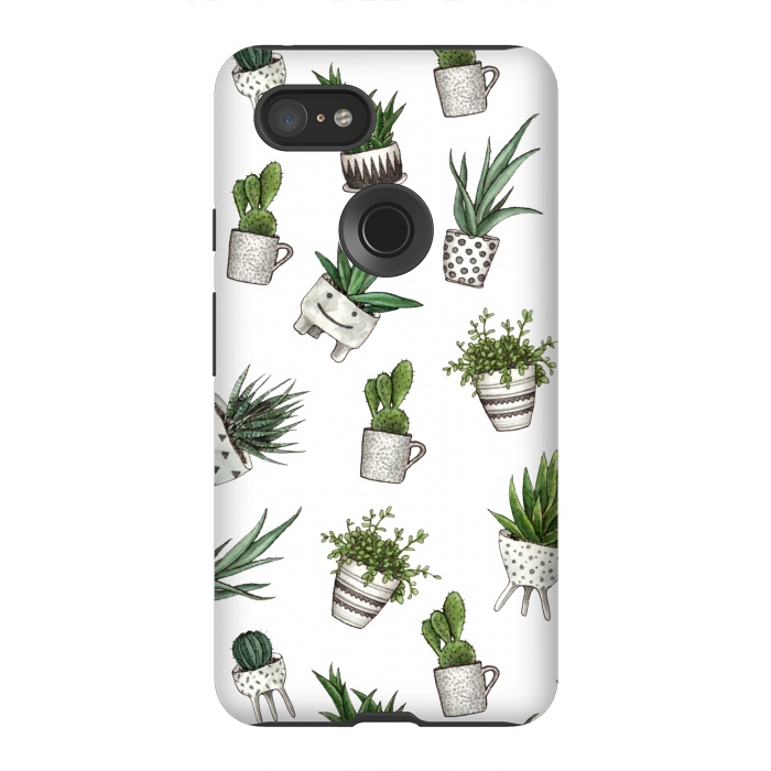 Pixel 3XL StrongFit cute houseplants in pots by Alena Ganzhela