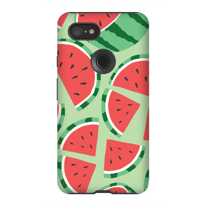 Pixel 3XL StrongFit Watermelon pattern 01 by Jelena Obradovic