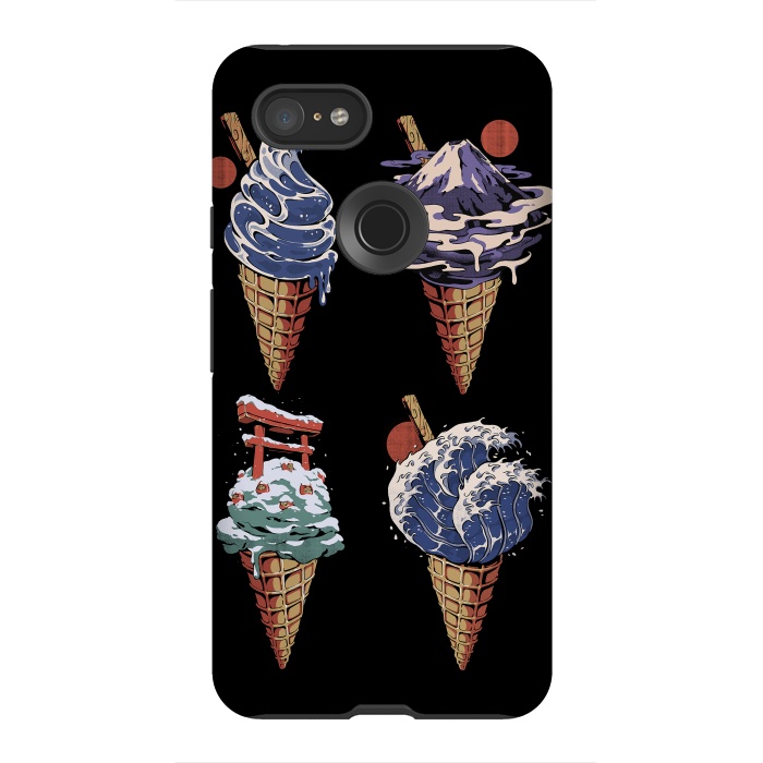 Pixel 3XL StrongFit Japanese Ice Creams by Ilustrata