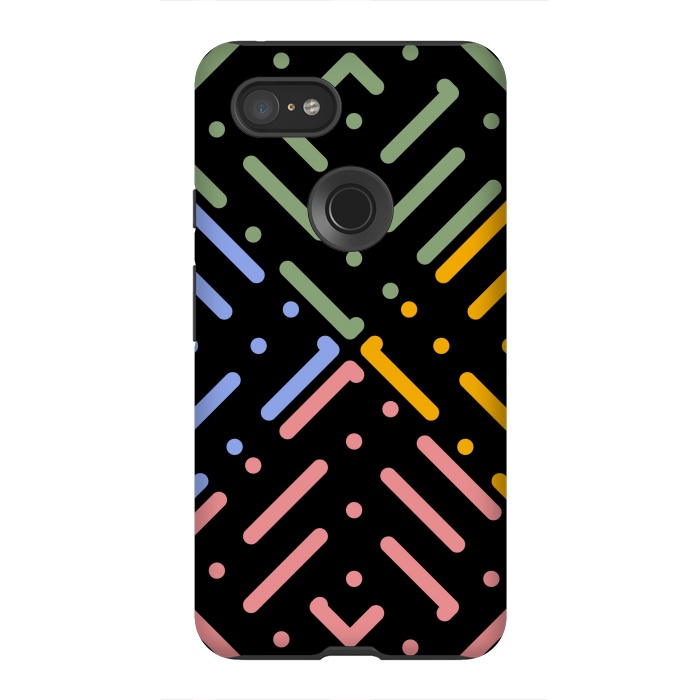 Pixel 3XL StrongFit Digital Line and Dots  by TMSarts