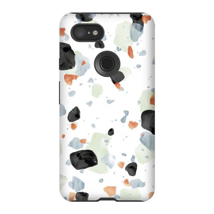 Pixel 3XL StrongFit Abstract Watercolor Painting Terrazzo Pattern 04 by amini54