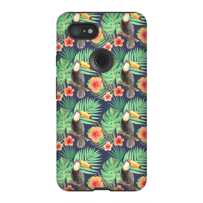 Pixel 3XL StrongFit toucan bird in a jungle by Alena Ganzhela