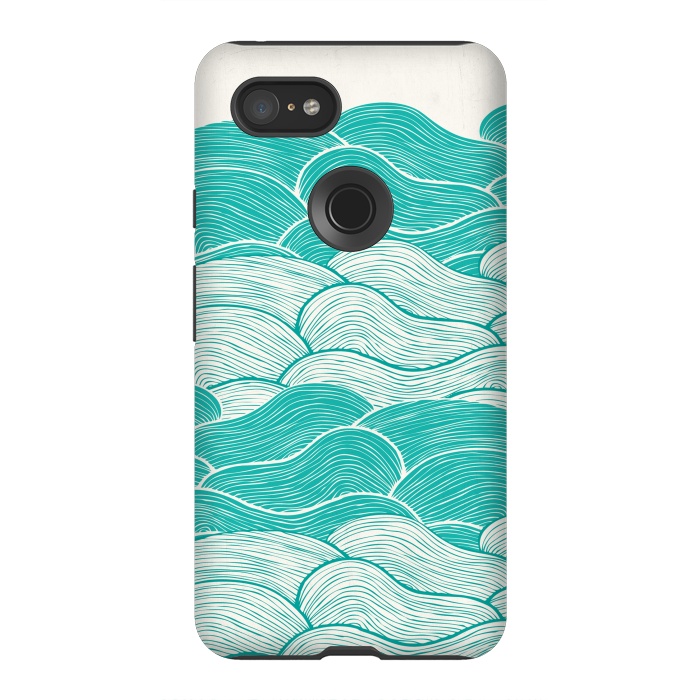 Pixel 3XL StrongFit The Calm And Stormy Seas II by Pom Graphic Design