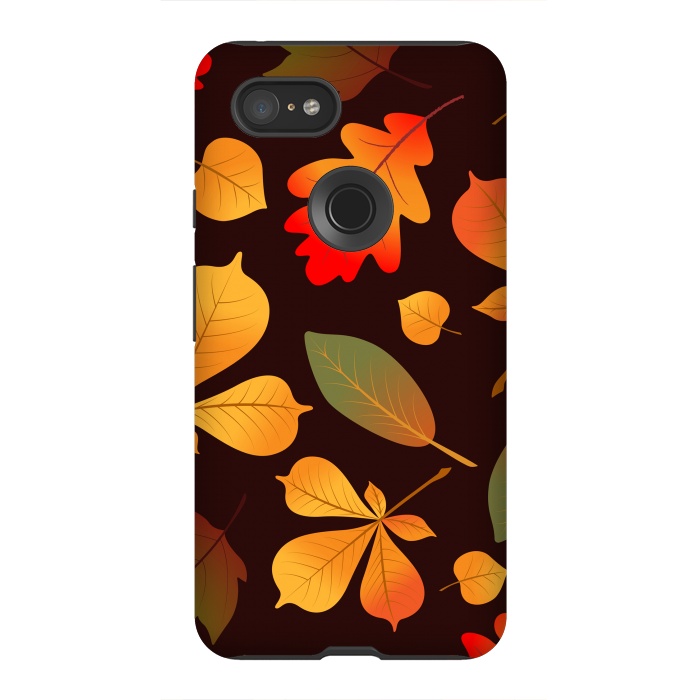 Pixel 3XL StrongFit Autumn Leaf Pattern Design by ArtsCase