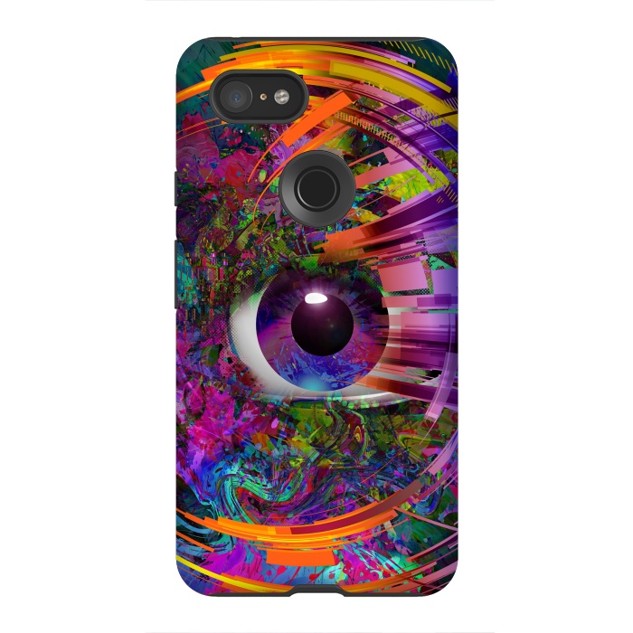 Pixel 3XL StrongFit Magic Eye Over Futuristic by ArtsCase