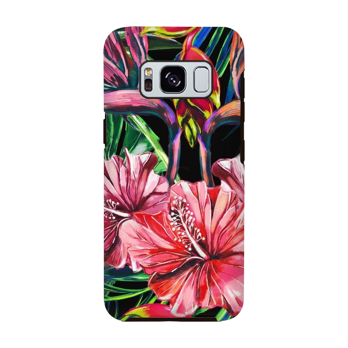 Galaxy S8 StrongFit Beautiful Trendy Seamless Floral Jungle Pattern by ArtsCase