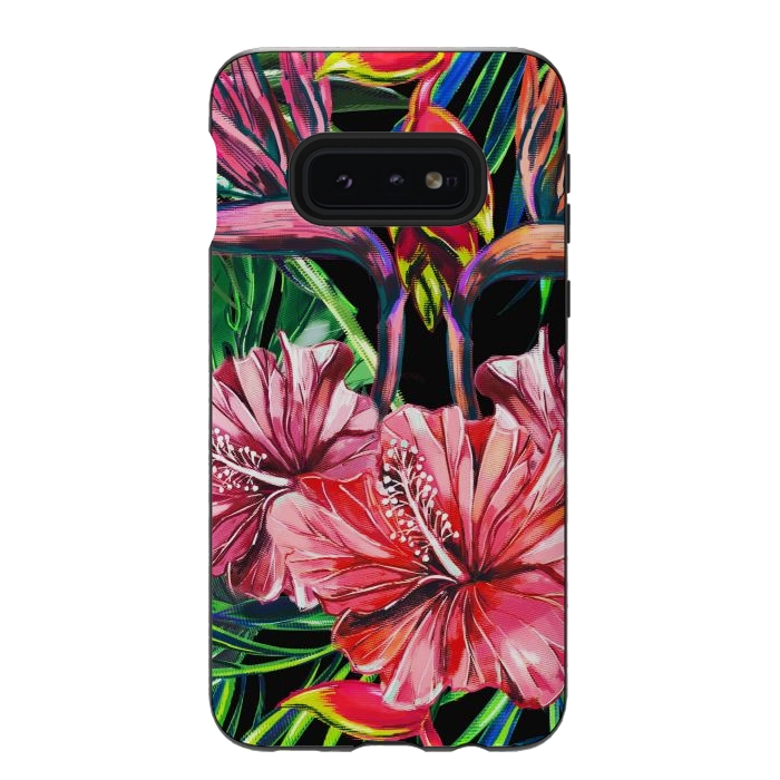 Galaxy S10e StrongFit Beautiful Trendy Seamless Floral Jungle Pattern by ArtsCase