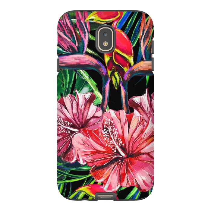 Galaxy J7 StrongFit Beautiful Trendy Seamless Floral Jungle Pattern by ArtsCase