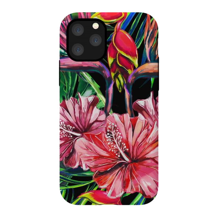 iPhone 11 Pro StrongFit Beautiful Trendy Seamless Floral Jungle Pattern by ArtsCase