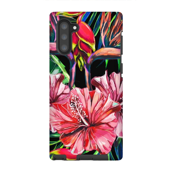 Galaxy Note 10 StrongFit Beautiful Trendy Seamless Floral Jungle Pattern by ArtsCase