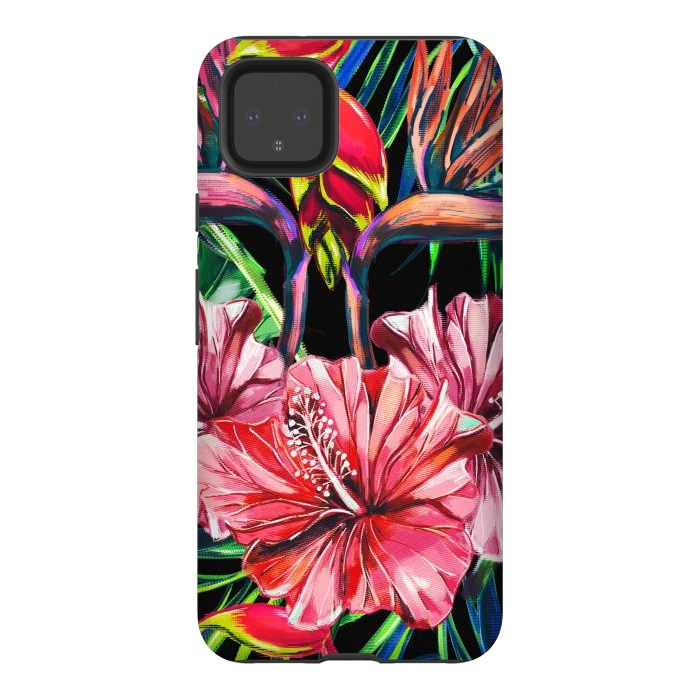 Pixel 4XL StrongFit Beautiful Trendy Seamless Floral Jungle Pattern by ArtsCase