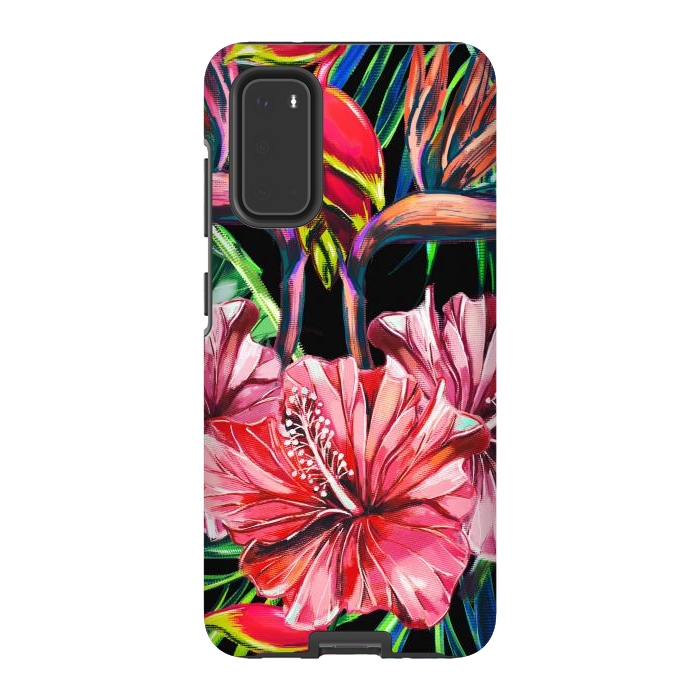 Galaxy S20 StrongFit Beautiful Trendy Seamless Floral Jungle Pattern by ArtsCase
