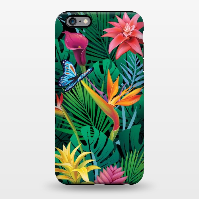 iPhone 6/6s plus StrongFit Cute Tropical Floral Design Green Pink and Purple by ArtsCase