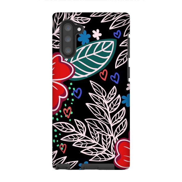 Galaxy Note 10 StrongFit Floral Pattern Design XIVI by ArtsCase