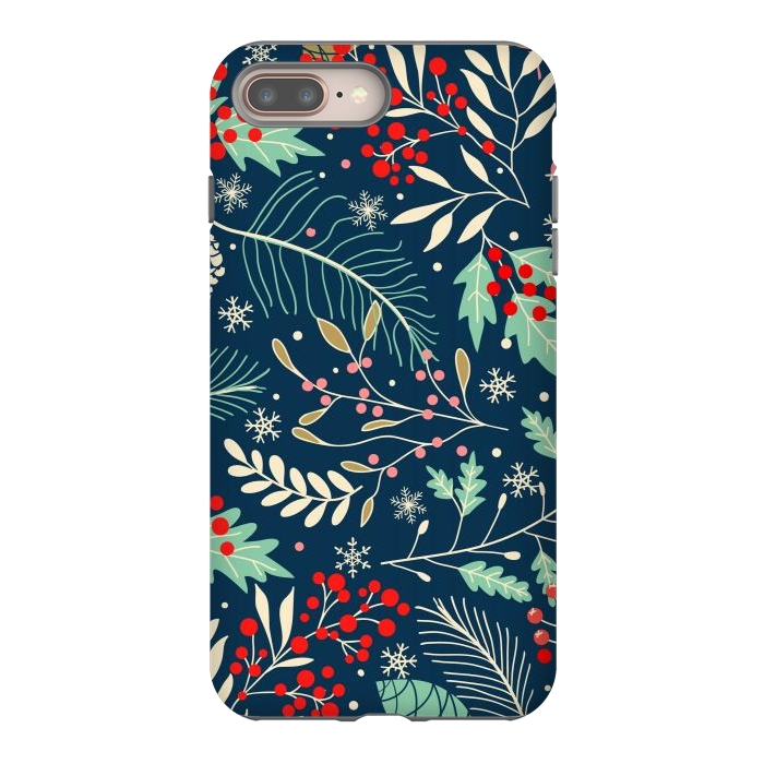 iPhone 8 plus StrongFit Christmas Floral Design III by ArtsCase