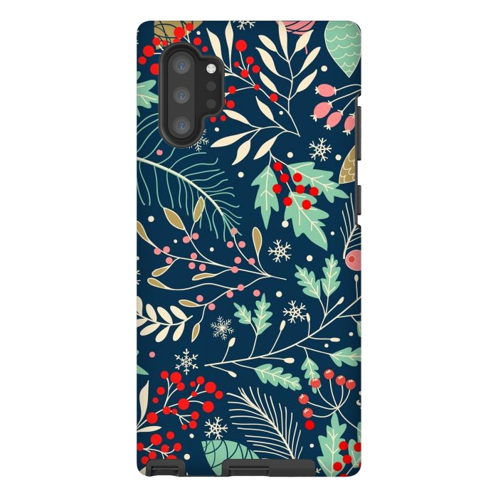 Galaxy Note 10 plus StrongFit Christmas Floral Design III by ArtsCase
