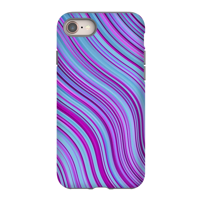 iPhone 8 StrongFit Liquid Marble Blue Purple and Blue by ArtsCase