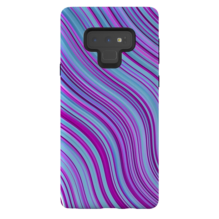 Galaxy Note 9 StrongFit Liquid Marble Blue Purple and Blue by ArtsCase