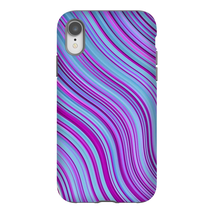 iPhone Xr StrongFit Liquid Marble Blue Purple and Blue by ArtsCase