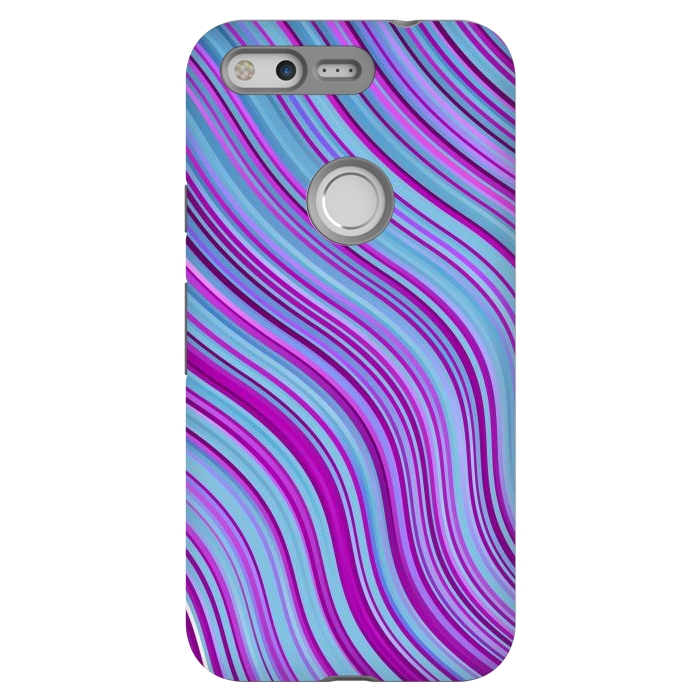 Pixel StrongFit Liquid Marble Blue Purple and Blue by ArtsCase