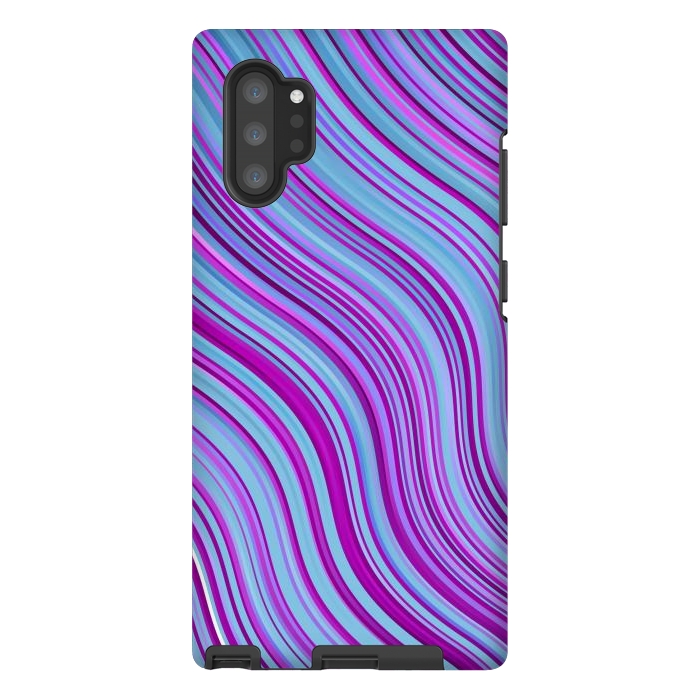 Galaxy Note 10 plus StrongFit Liquid Marble Blue Purple and Blue by ArtsCase