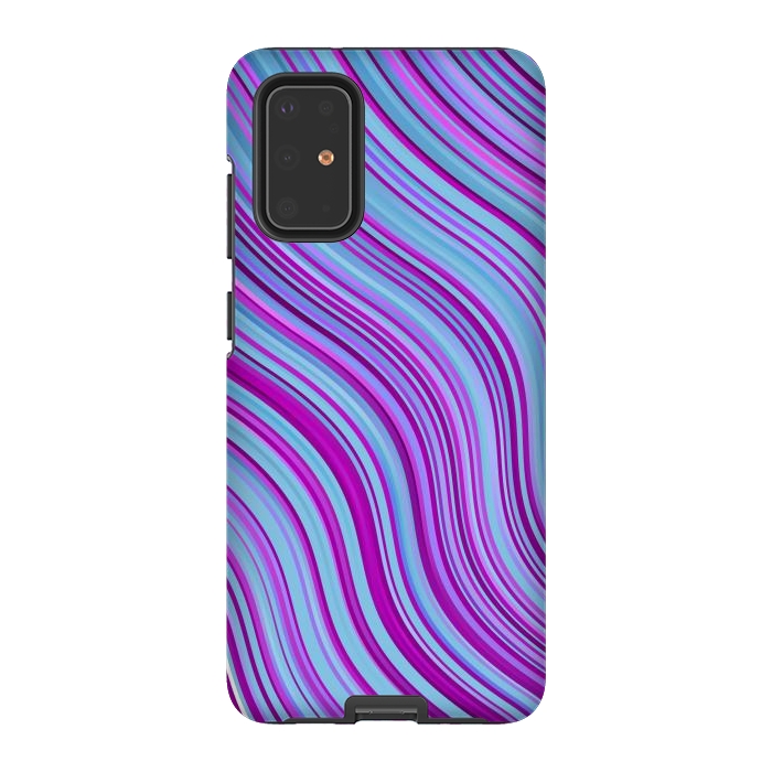 Galaxy S20 Plus StrongFit Liquid Marble Blue Purple and Blue by ArtsCase
