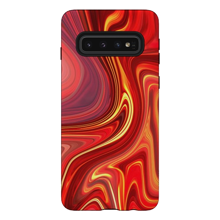 Galaxy S10 StrongFit Liquid Shape Color by ArtsCase