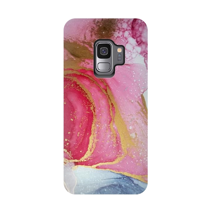 Galaxy S9 StrongFit Marmol Aqua Tono Onix by ArtsCase