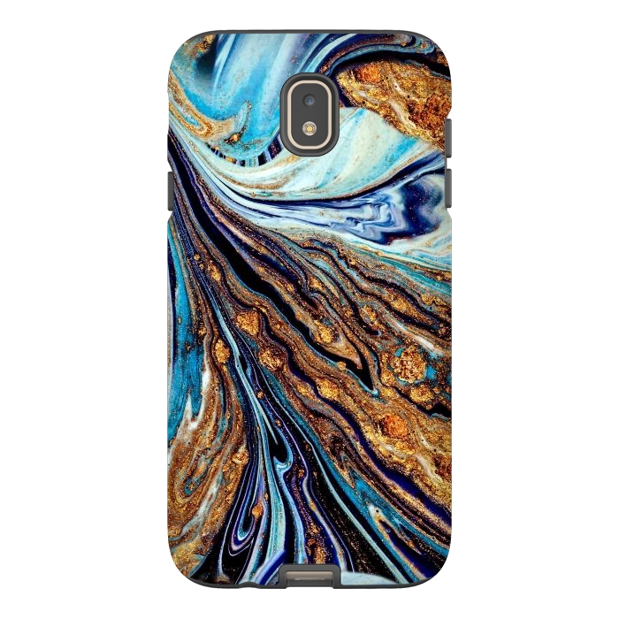 Galaxy J7 StrongFit Persian Blue Seamless Pattern by ArtsCase