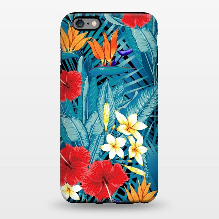 iPhone 6/6s plus StrongFit Tropical Flowers Hibiscus Frangipani Heliconias by ArtsCase