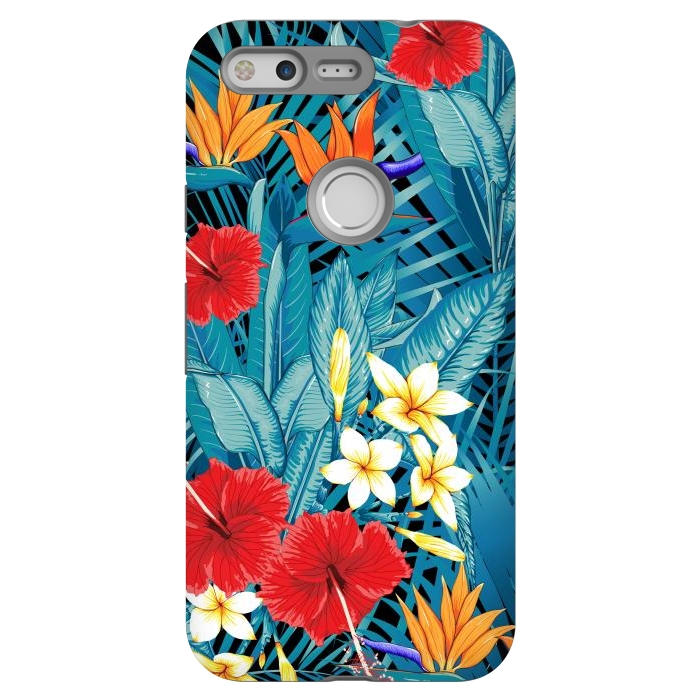 Pixel StrongFit Tropical Flowers Hibiscus Frangipani Heliconias by ArtsCase