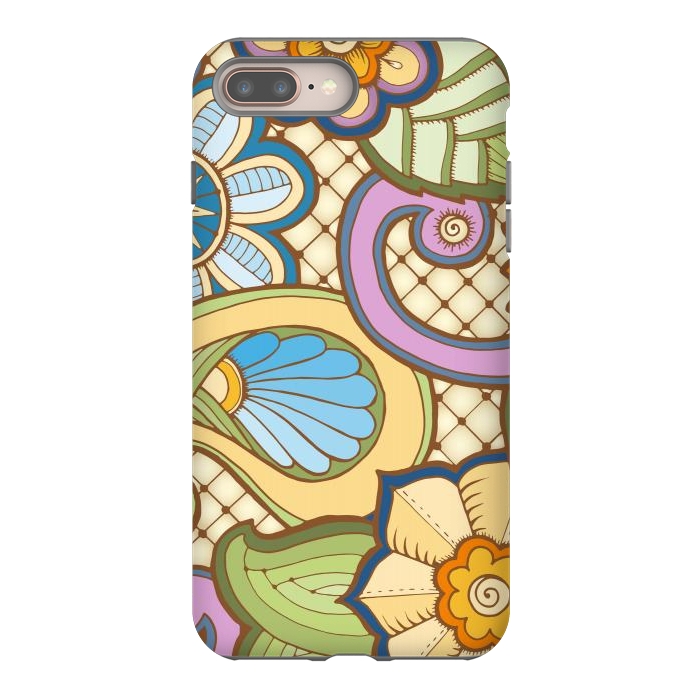 iPhone 7 plus StrongFit Daisies Pattern with Circle Elements IV by ArtsCase