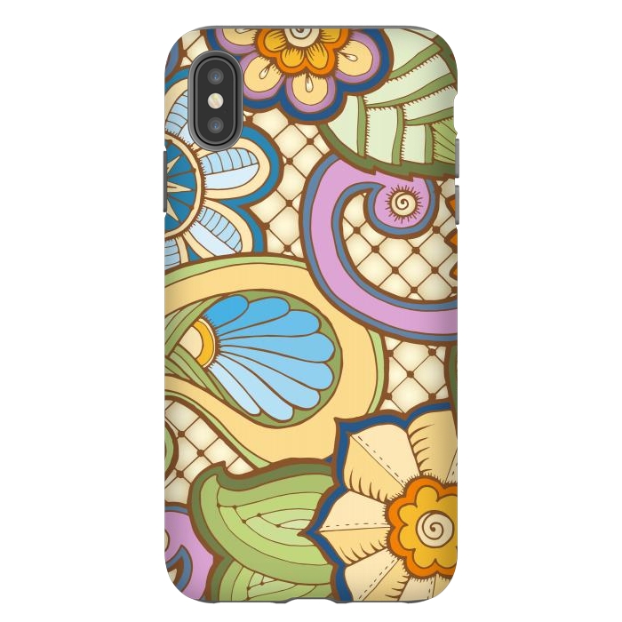 iPhone Xs Max StrongFit Daisies Pattern with Circle Elements IV by ArtsCase