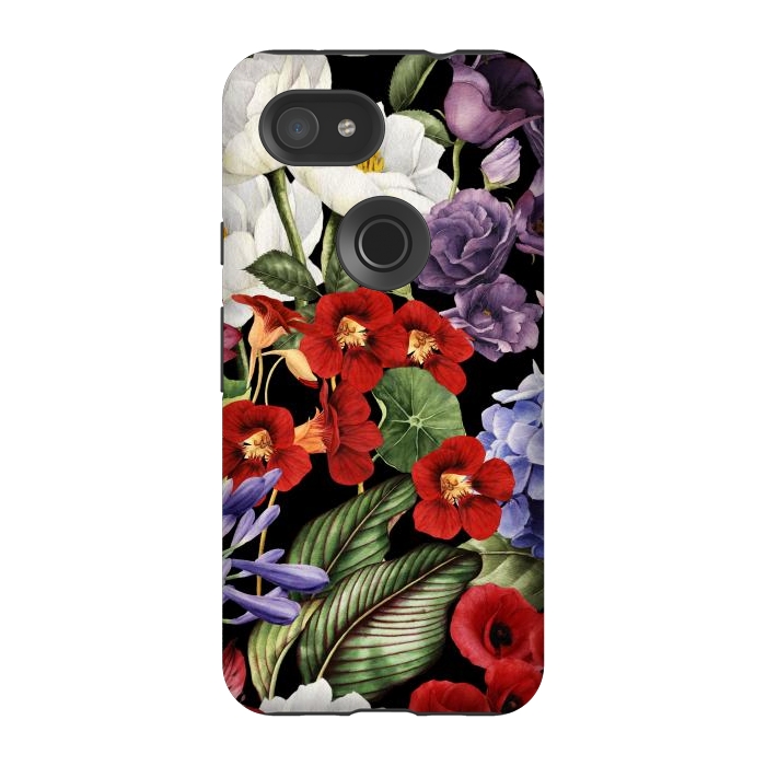 Pixel 3A StrongFit Design Floral Pattern II by ArtsCase
