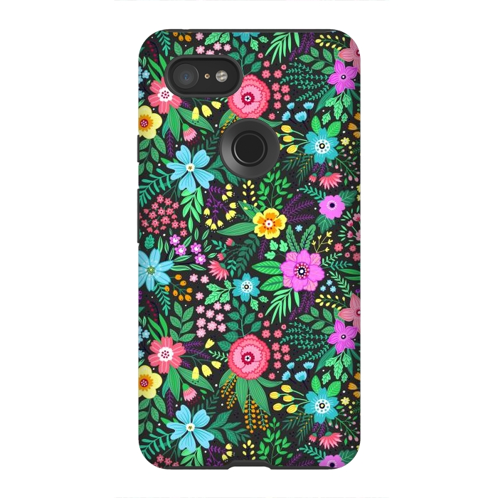 Pixel 3XL StrongFit Elegant Floral Pattern III by ArtsCase