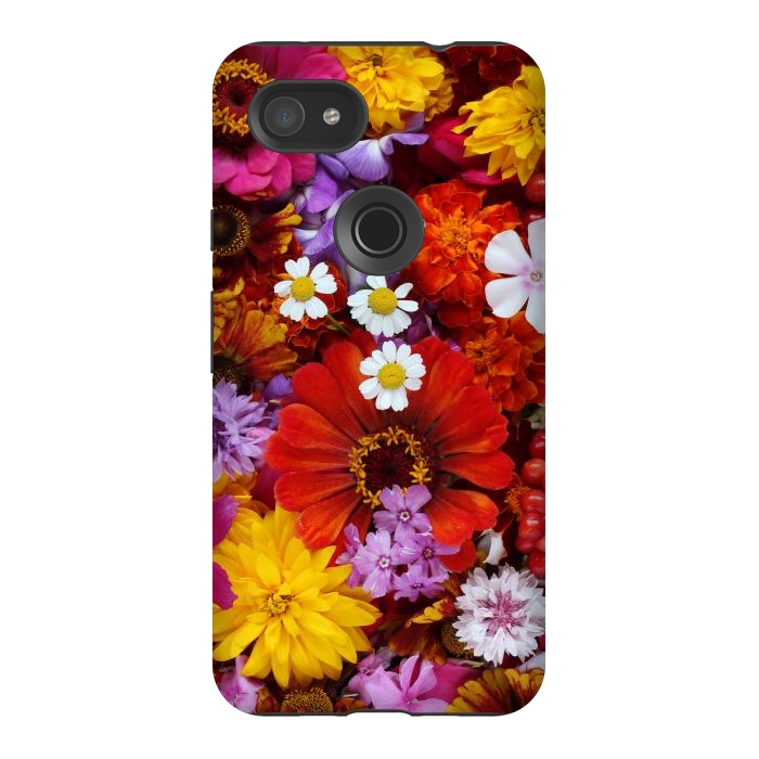 Pixel 3AXL StrongFit Flowers in Different Shapes and Colors V  by ArtsCase