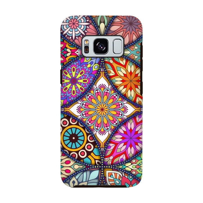 Galaxy S8 StrongFit Mandala pattern with bright colors 12 by ArtsCase