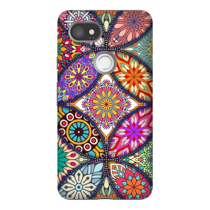 Pixel 2XL StrongFit Mandala pattern with bright colors 12 by ArtsCase