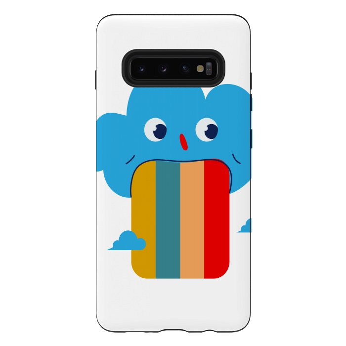 Galaxy S10 plus StrongFit rainbow cloud colours by MALLIKA