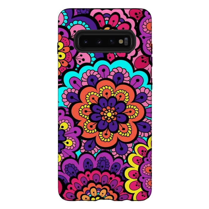 Galaxy S10 plus StrongFit Patterns Doodle Spring XII by ArtsCase