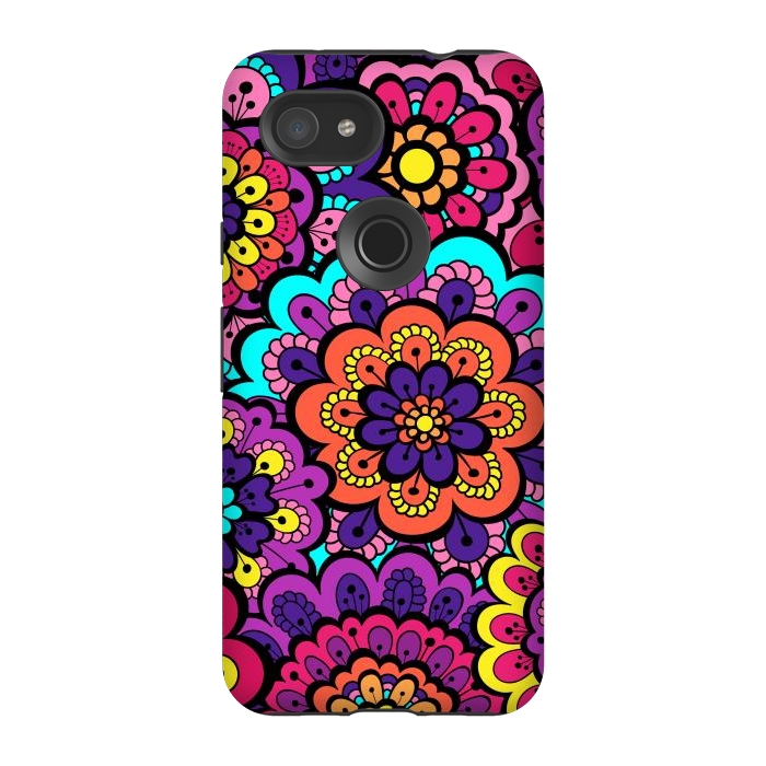 Pixel 3A StrongFit Patterns Doodle Spring XII by ArtsCase