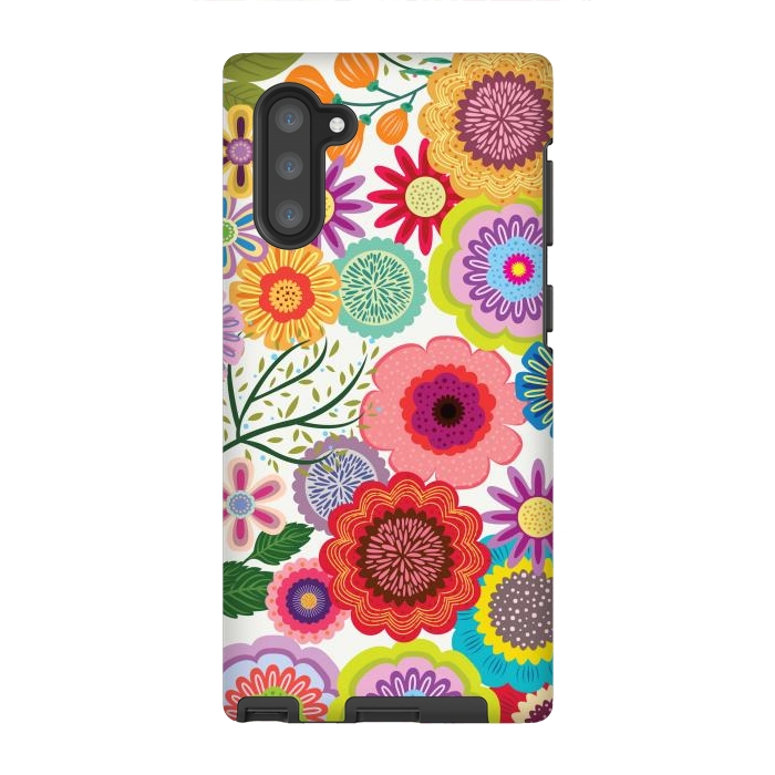 Galaxy Note 10 StrongFit Seamless Pattern with Flowers XI by ArtsCase