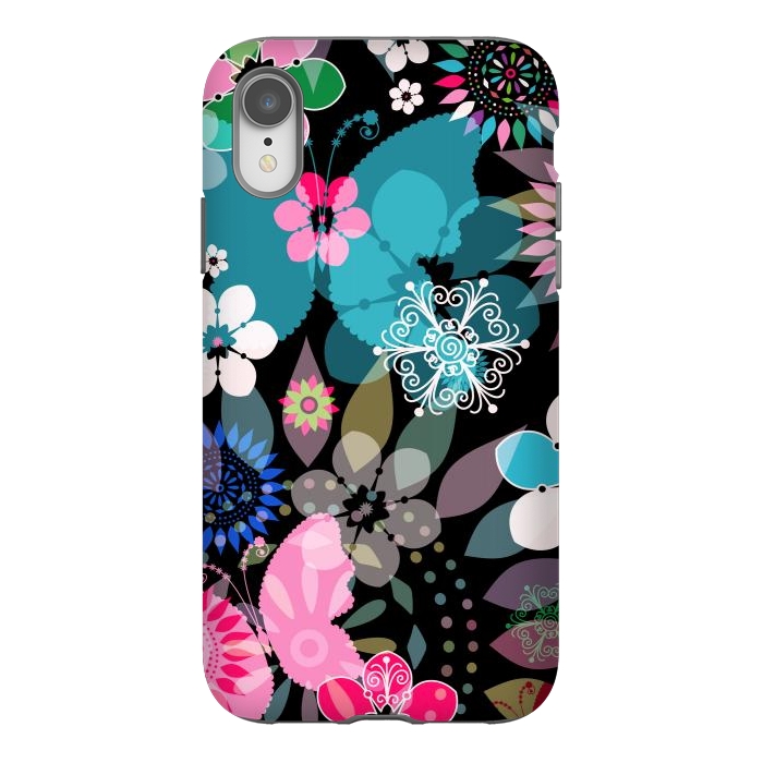 iPhone Xr StrongFit Seamless Patterns with Flowers XII by ArtsCase
