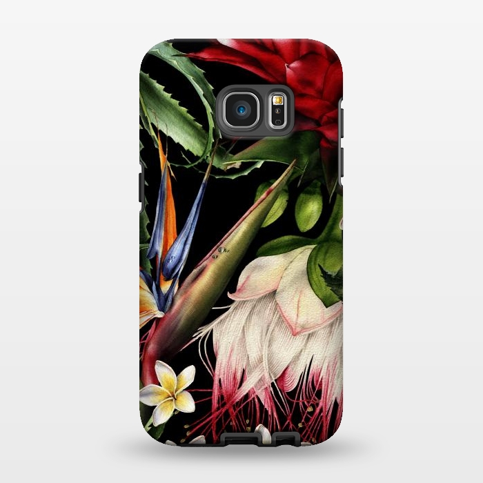Galaxy S7 EDGE StrongFit Tropical Design Flowers 000 by ArtsCase