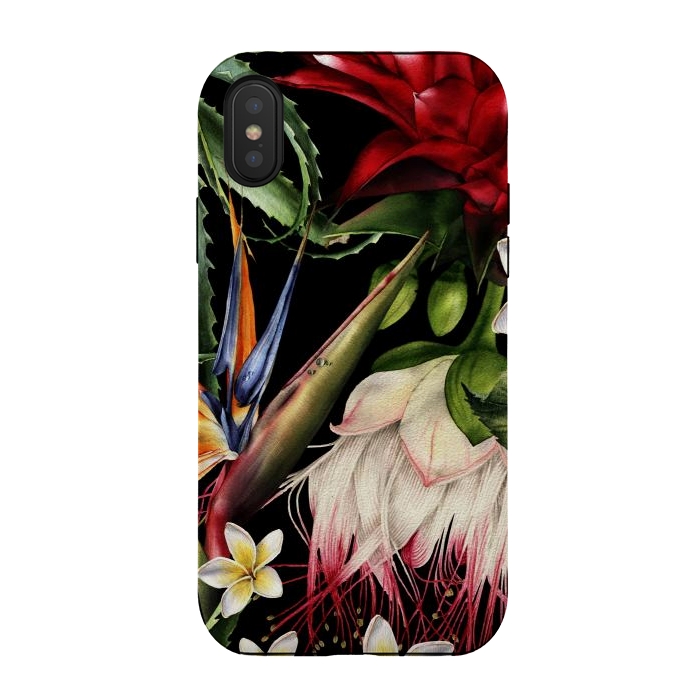 iPhone Xs / X StrongFit Tropical Design Flowers 000 by ArtsCase