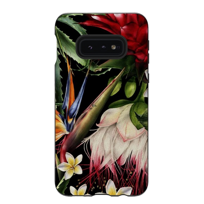 Galaxy S10e StrongFit Tropical Design Flowers 000 by ArtsCase